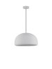 Nowoczesna lampa wisząca z żywicy półokrągły klosz szara minimalistyczna uniwersalna japandi Luces Exclusivas